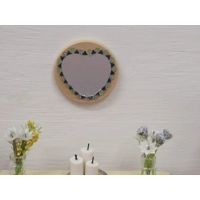 Dolls House Mirror Heart Shape Green and Purple 1:12 Scale Accessory