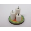 Dolls House Candles on a Wooden Stand Non Lighting 1:12 Scale
