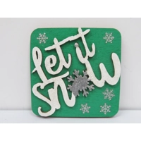 Dolls House Christmas Let it Snow Sign 1:12th Scale Xmas D..
