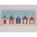 Dolls House Picture Beach Huts Miniature 1:12 Scale Wall Art Decor