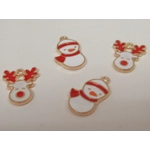 Dolls House Christmas Tree Decorations 12 Red Gold Miniature Baubles and Trinkets 1:12th Scale