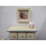 Dolls House Nursery Picture Winnie the Pooh Honey Pot Framed Wall Decor 1:12 Scale