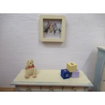 Dolls House Picture Winnie the Pooh and Friends Framed Miniature Nursery Decor 1:12 Scale