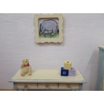 Dolls House Nursery Picture Eeyore Framed 1:12 Scale Miniature Wall Decor