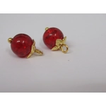 Dolls House Christmas Tree Decorations 12 Red Gold Miniature Baubles and Trinkets 1:12th Scale