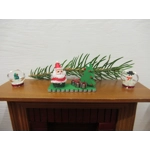 Dolls House Ornament Christmas Tree and Santa 1:12th Scale Xmas Miniature Decoration