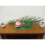 Dolls House Ornament Christmas Tree and Santa 1:12th Scale Xmas Miniature Decoration
