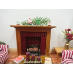 Dolls House Ornament Christmas Tree and Santa 1:12th Scale Xmas Miniature Decoration