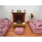 Dolls House Christmas Ornament Miniature Xmas Trees and Snowman Scene 1:12th Scale Decoration