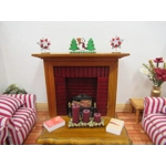 Dolls House Christmas Ornament Miniature Xmas Trees and Snowman Scene 1:12th Scale Decoration