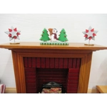 Dolls House Christmas Ornament Miniature Xmas Trees and Snowman Scene 1:12th Scale Decoration
