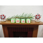 Dolls House Christmas Xmas Letter Blocks 1:12 Scale Miniature Decoration