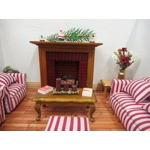 Dolls House Ornament Christmas Tree and Santa 1:12th Scale Xmas Miniature Decoration