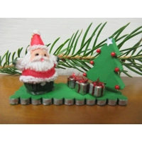 Dolls House Ornament Christmas Tree and Santa 1:12th Scale Xmas Miniature Decoration