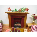 Miniature Christmas Tree and Santa Scene Decoration Dolls House Xmas Ornament 1:12th Scale