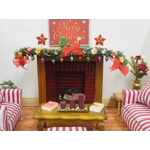Dolls House Christmas Garland 1:12 Scale Miniature Fireplace Decoration