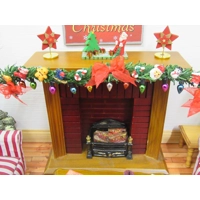 Dolls House Christmas Garland 1:12 Scale Miniature Fireplace Decoration