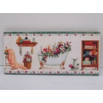Dolls House Picture Miniature Bathroom Scene 1:12 Scale Wall Decor Accessory
