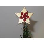 Dolls House Christmas Tree Topper Miniature Red and Gold Star 1:12th Scale Decoration
