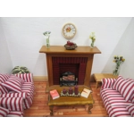 Dolls House Miniature Clock Love Vintage Floral Butterfly Theme 1:12th Scale Wall Decor