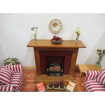 Dolls House Miniature Clock Love Vintage Floral Butterfly Theme 1:12th Scale Wall Decor