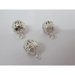 Dolls House Christmas Tree Decorations 12 Red & Silver Miniature Baubles and Bells 1:12 Scale