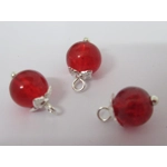 Dolls House Christmas Tree Decorations 12 Red & Silver Miniature Baubles and Bells 1:12 Scale