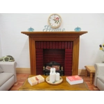 Dolls House Clock Vintage Rose Theme Miniature Decor Accessories 1:12th Scale