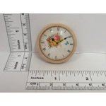Dolls House Miniature Clock Love Vintage Floral Butterfly Theme 1:12th Scale Wall Decor