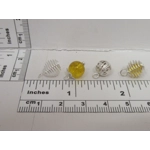 Dolls House Christmas Tree Decorations 12 Yellow Silver Baubles 1:12th Scale Miniature Ornaments