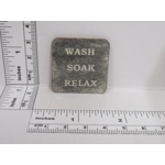Dolls House Bathroom Sign Wash Soak Relax Black 1:12th Scale Miniature Wall Decor