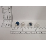 Dolls House Christmas Tree Decorations 12 Blue and Silver Miniature Baubles 1:12th Scale