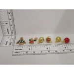 Dolls House Christmas Tree Decorations 12 Red Gold Miniature Baubles and Trinkets  1:12th Scale