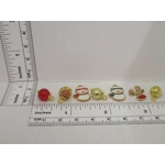 Dolls House Christmas Tree Decorations 12 Red Gold Miniature Baubles and Trinkets 1:12th Scale
