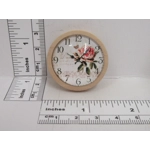 Dolls House Clock Vintage Rose Theme Miniature Decor Accessories 1:12th Scale