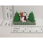 Dolls House Christmas Ornament Miniature Xmas Trees and Snowman Scene 1:12th Scale Decoration