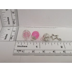 Dolls House Christmas Tree Decorations 12 Pink Silver Miniature Baubles and Stars 1:12th Scale