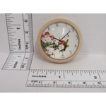 Dolls House Clock Vintage Floral Theme in a Wood Frame 1:12th Scale Miniature Accessories