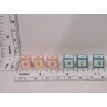 Dolls House Toy ABC Blocks Set of 3 Blue Miniature Nursery Accessory 1:12 Scale
