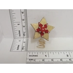 Dolls House Christmas Tree Topper Miniature Red and Gold Star 1:12th Scale Decoration