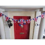 Dolls House Bunting 9 British Flags Miniature UK Decoration 1:12 Scale