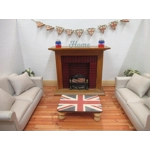 Dolls House Candle Red White and Blue in a Glass Jar UK Miniature Accessory 1:12th Scale