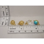 Dolls House Christmas Tree Decorations 12 Rainbow Gold Baubles 1:12th Scale Miniature Ornaments