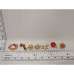 Dolls House Christmas Tree Decorations 12 Red Gold Baubles and Trinkets Miniature 1:12th Scale