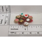 Dolls House Christmas Cookies 9 Miniature Xmas Biscuits and Plate 1:12th Scale