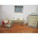 Dolls House Hat Red Floral Ribbon and Satin Bow Miniature Clothes Accessory 1:12 Scale