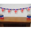 Dolls House Bunting 9 British Flags Miniature UK Decoration 1:12 Scale