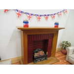 Dolls House Bunting 9 British Flags Miniature UK Decoration 1:12 Scale