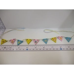 Dolls House Easter Bunting 9 Miniature Wood Flags 1:12 Scale