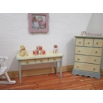 Dolls House 3 Toy Letter Blocks Teddy Bear Nursery Miniature Pink 1:12 Scale